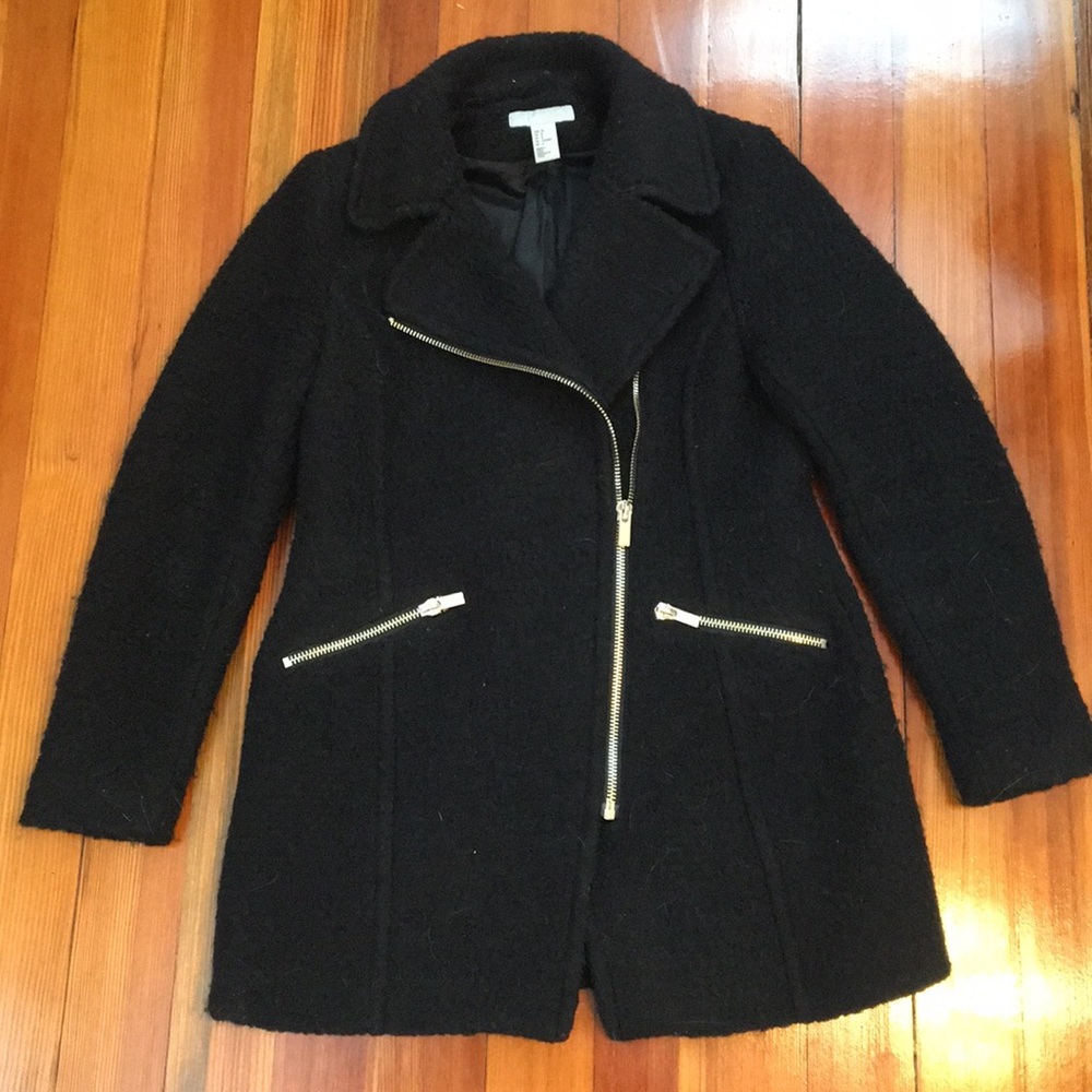 Wool-blend jacket with silver detailing